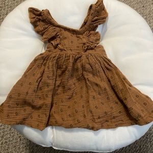 Brown linen dress